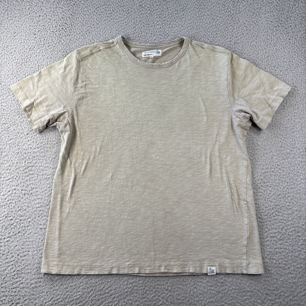 Merz B. Schwanen T-Shirt Mens 7/XL Good Basics Boxy Fit Natural